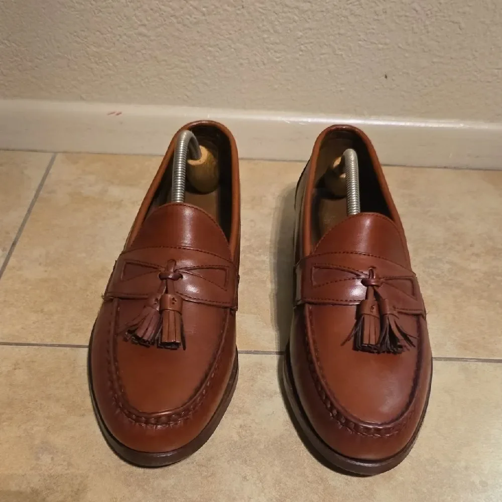 Allen Edmonds Rich Brown Leather Tassel Loafers
